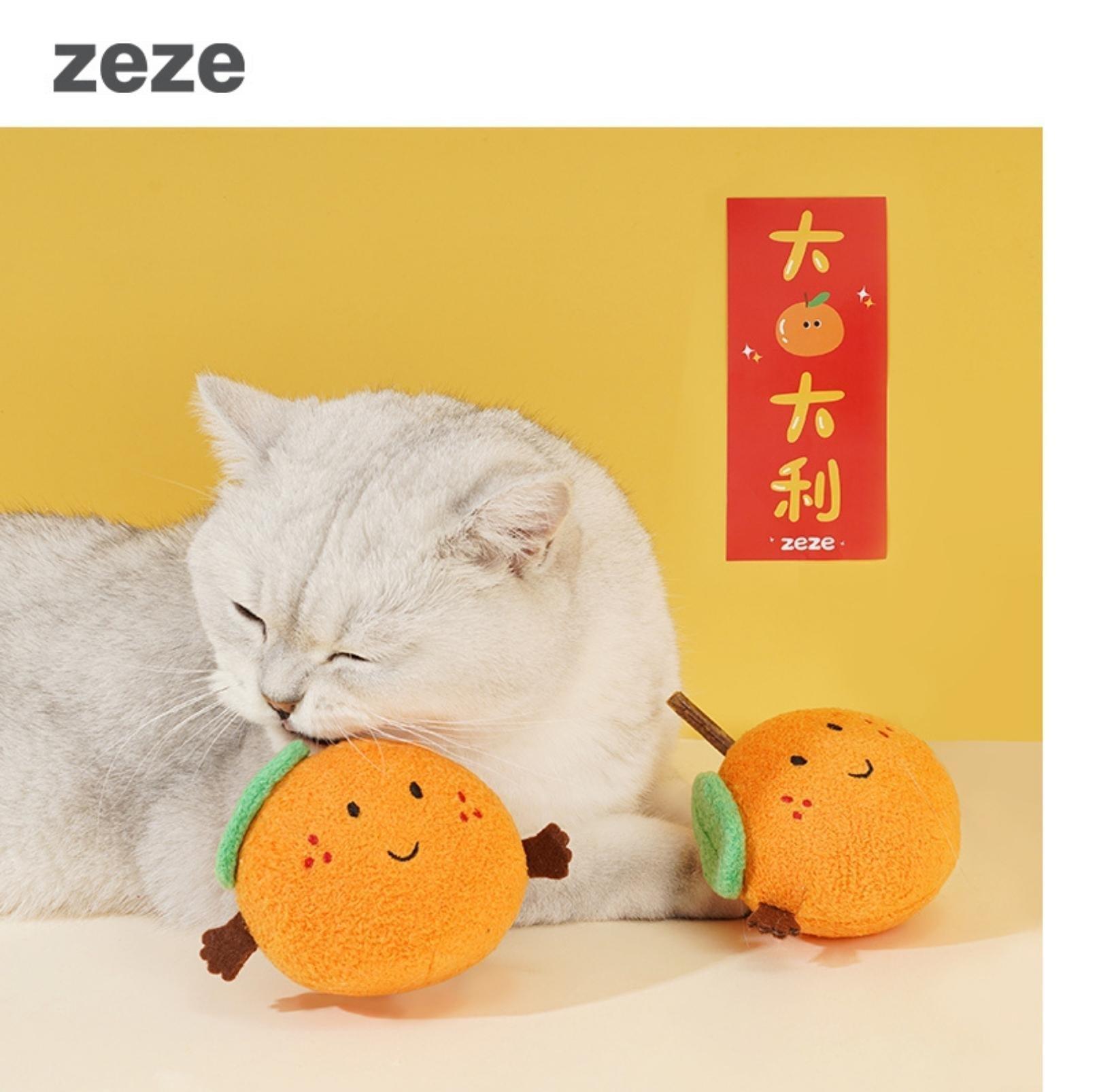 ZeZe Lucky Orange Polygonum Chewing Cat toys Teeth Cleaning - {{product.type}} - PawPawUp