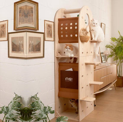 Makesure Luxury Wooden Cat Tree Cat Furniture - {{product.type}} - PawPawUp