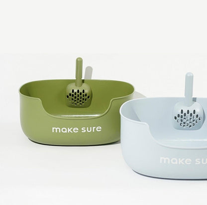 Makesure Open Cat Litter Tray Cat Litter Box (Litter mat included) - {{product.type}} - PawPawUp