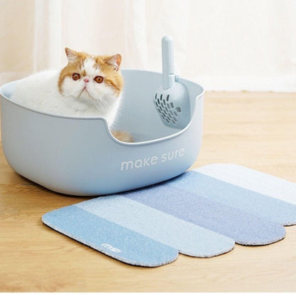 Makesure Open Cat Litter Tray Cat Litter Box (Litter mat included) - {{product.type}} - PawPawUp