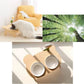 Meoof Little Bear Slanted Ceramic Cat Bowls Small Dog Bowls with Wooden Stand - {{product.type}} - PawPawUp