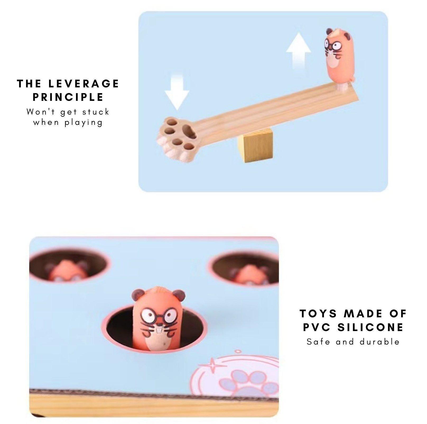 MIAOFAIRY Whack-a-Mole 3-in-1 Cat Scratcher and Toy - {{product.type}} - PawPawUp