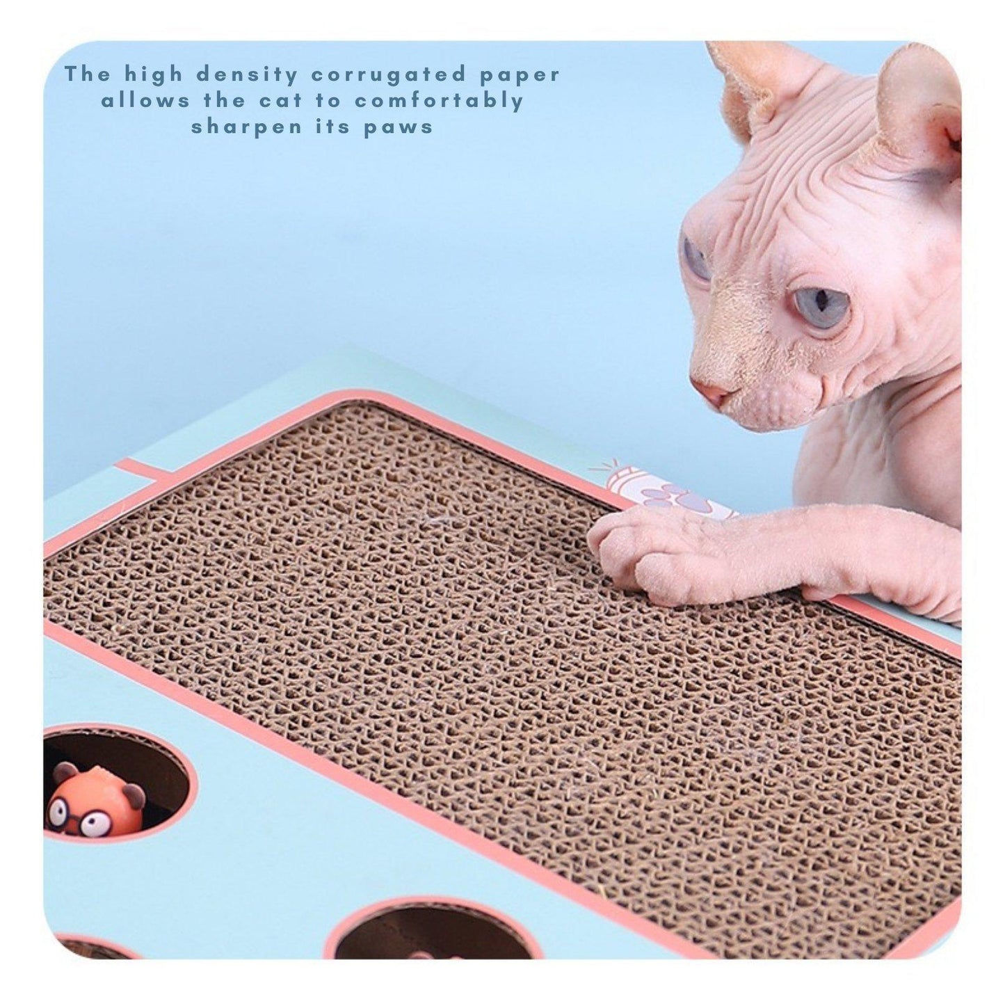 MIAOFAIRY Whack-a-Mole 3-in-1 Cat Scratcher and Toy - {{product.type}} - PawPawUp