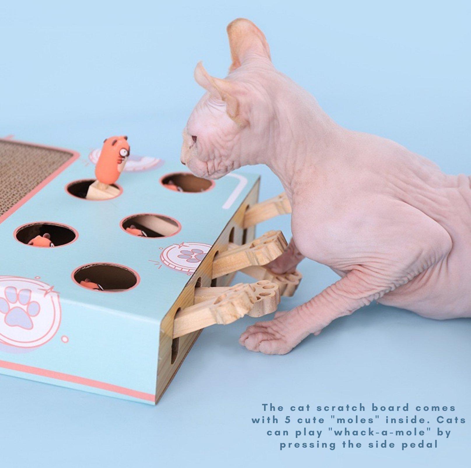 MIAOFAIRY Whack-a-Mole 3-in-1 Cat Scratcher and Toy - {{product.type}} - PawPawUp