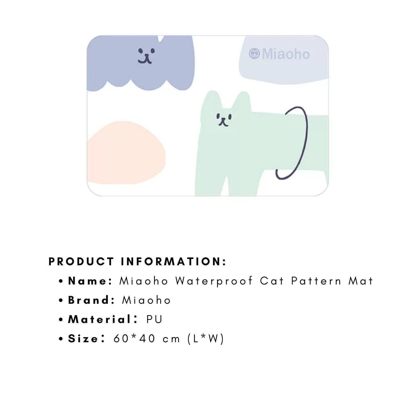 Miaoho Kitty Family Pet Food Mat - {{product.type}} - PawPawUp