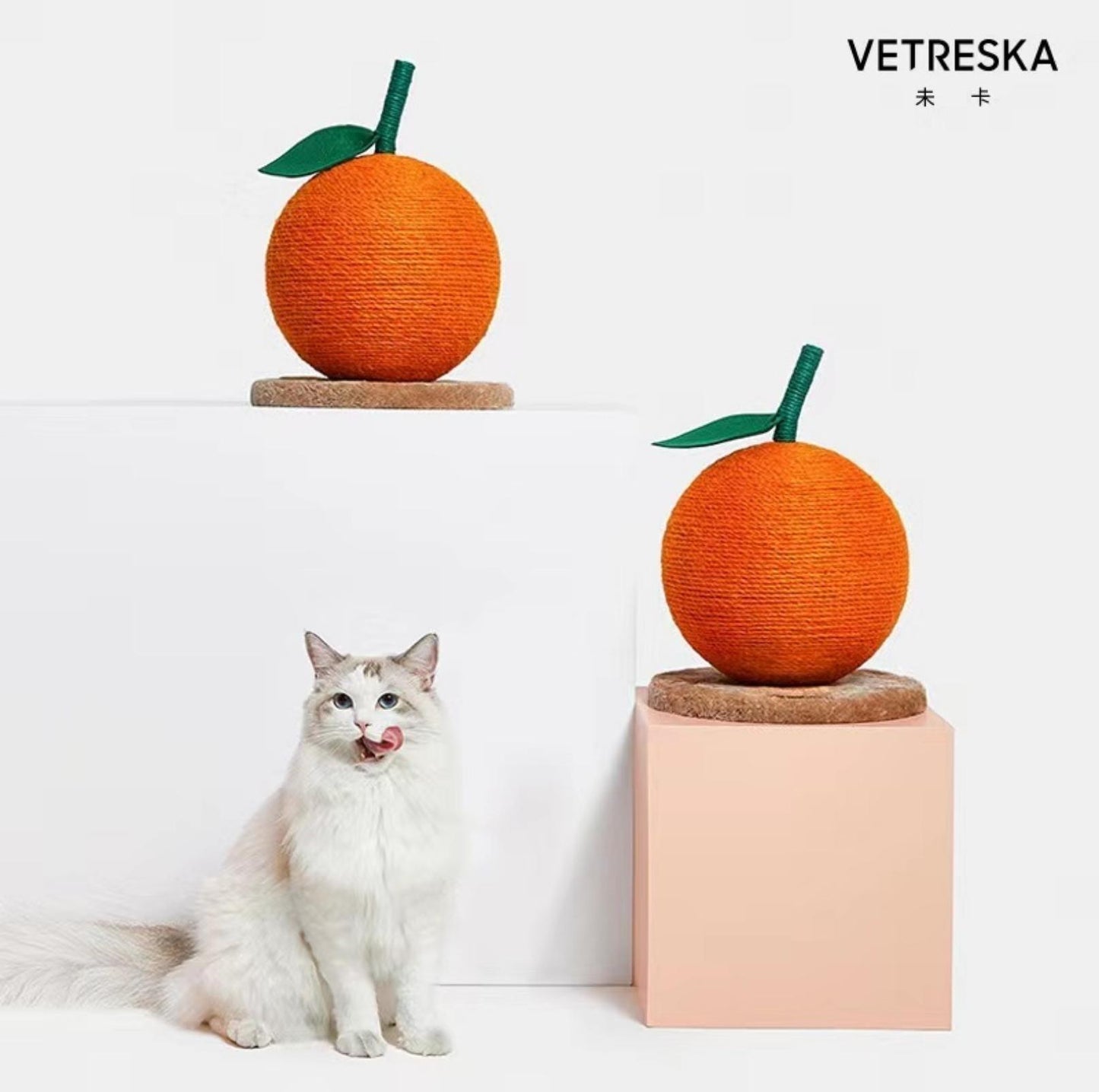 Vetreska Mini Orange Cat Scratcher - {{product.type}} - PawPawUp