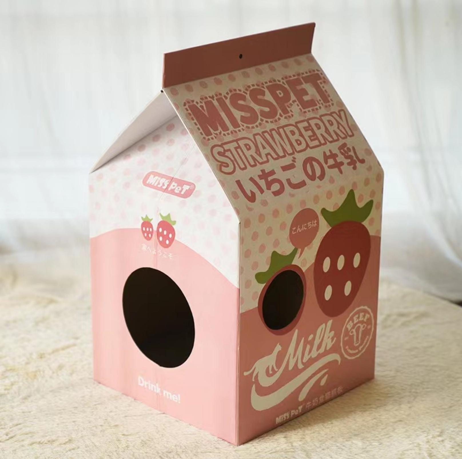Misspet Milk Box Cat Scratcher and Nest - {{product.type}} - PawPawUp