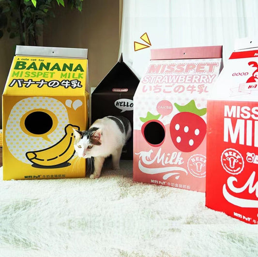Misspet Milk Box | Cat Scratcher and Nest - {{product.type}} - PawPawUp