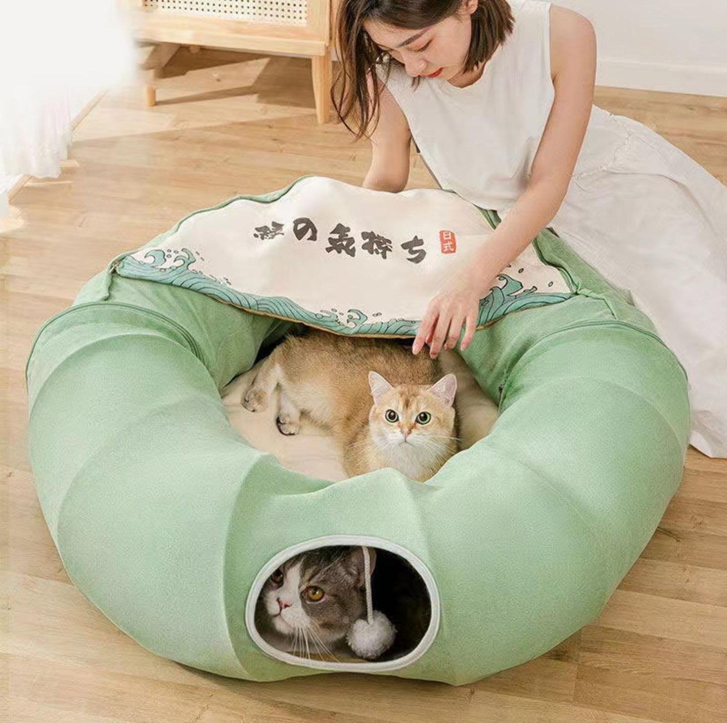 Multi-Functional Large Tunnel Cat Bed And Cat Toys - {{product.type}} - PawPawUp