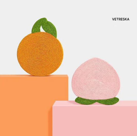 Vetreska Orange And Peach Cat Scratcher - {{product.type}} - PawPawUp