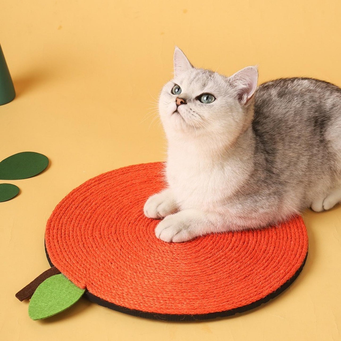 Orange Shaped Sisal Rope Scratching Mat Cat Scratcher - {{product.type}} - PawPawUp