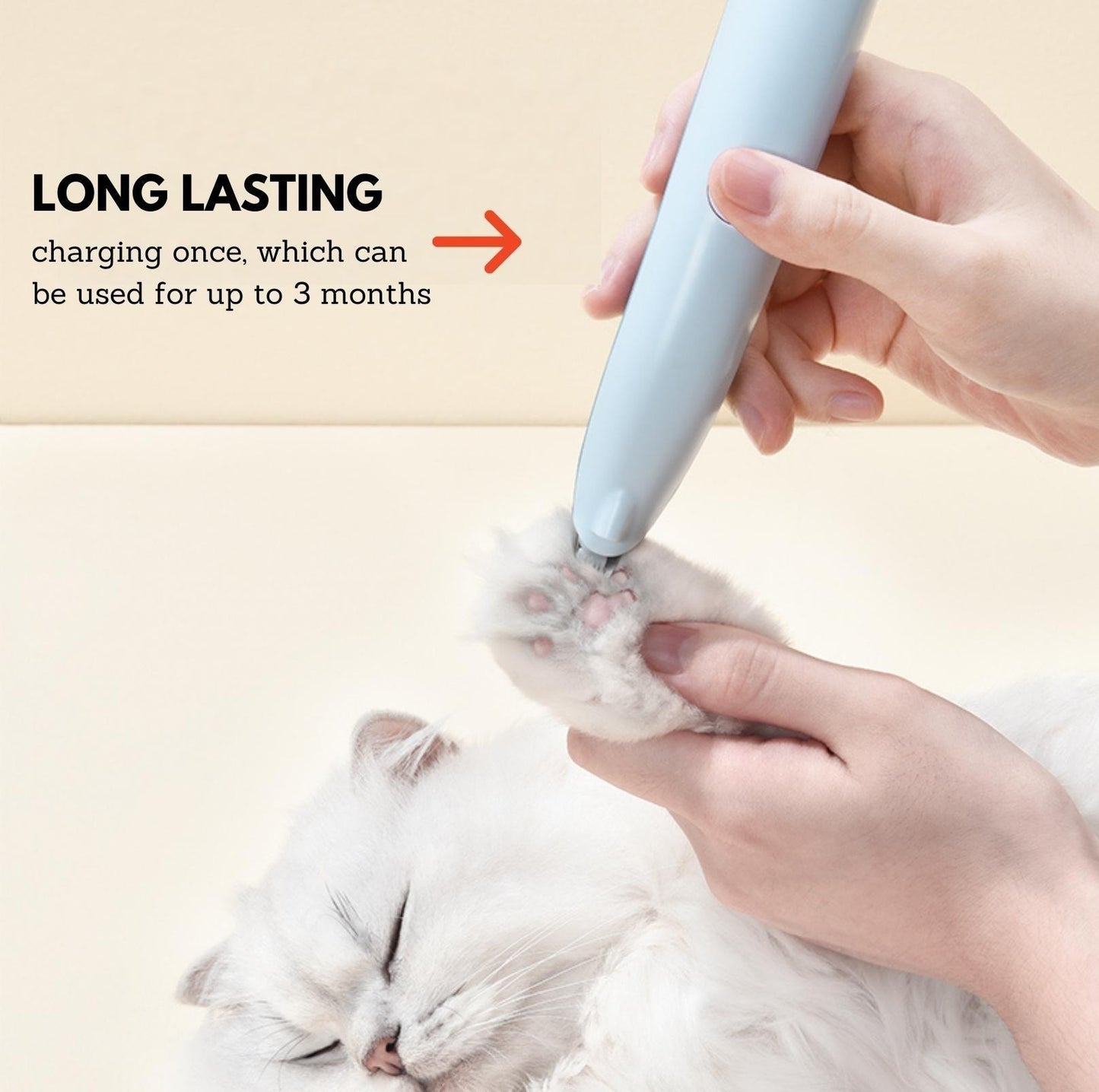 Pakeway Quiet Electric Pet Hair Trimmer With Light And USB Power Charge - {{product.type}} - PawPawUp