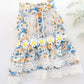 Pet Blue Flowerl Dress - {{product.type}} - PawPawUp