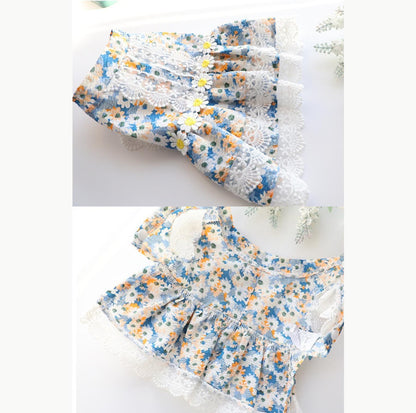 Pet Blue Flowerl Dress - {{product.type}} - PawPawUp