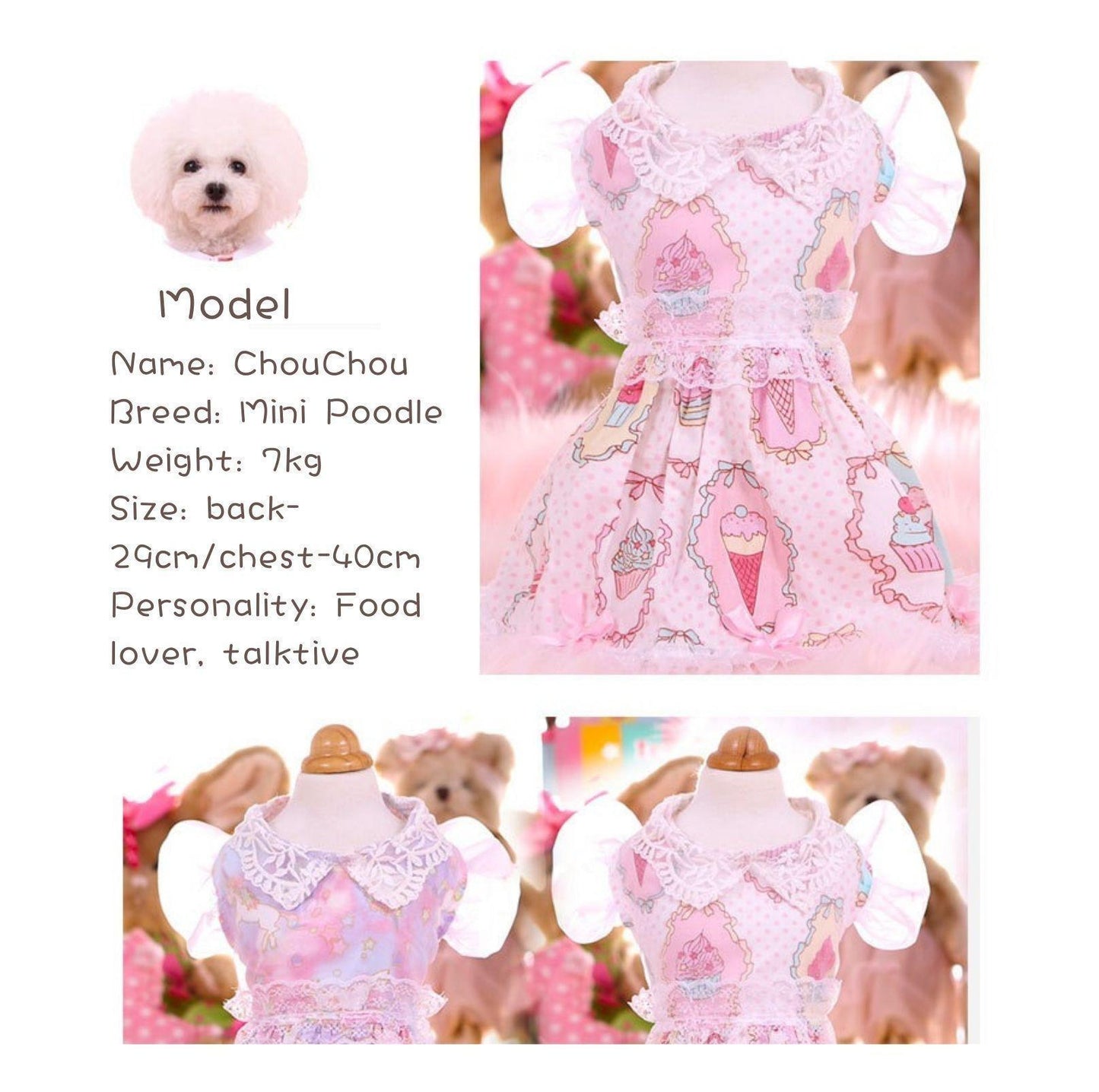 Pet Ice Cream Summer Dress - {{product.type}} - PawPawUp