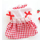 Pet Red Checkerd Dress With Small Bows - {{product.type}} - PawPawUp
