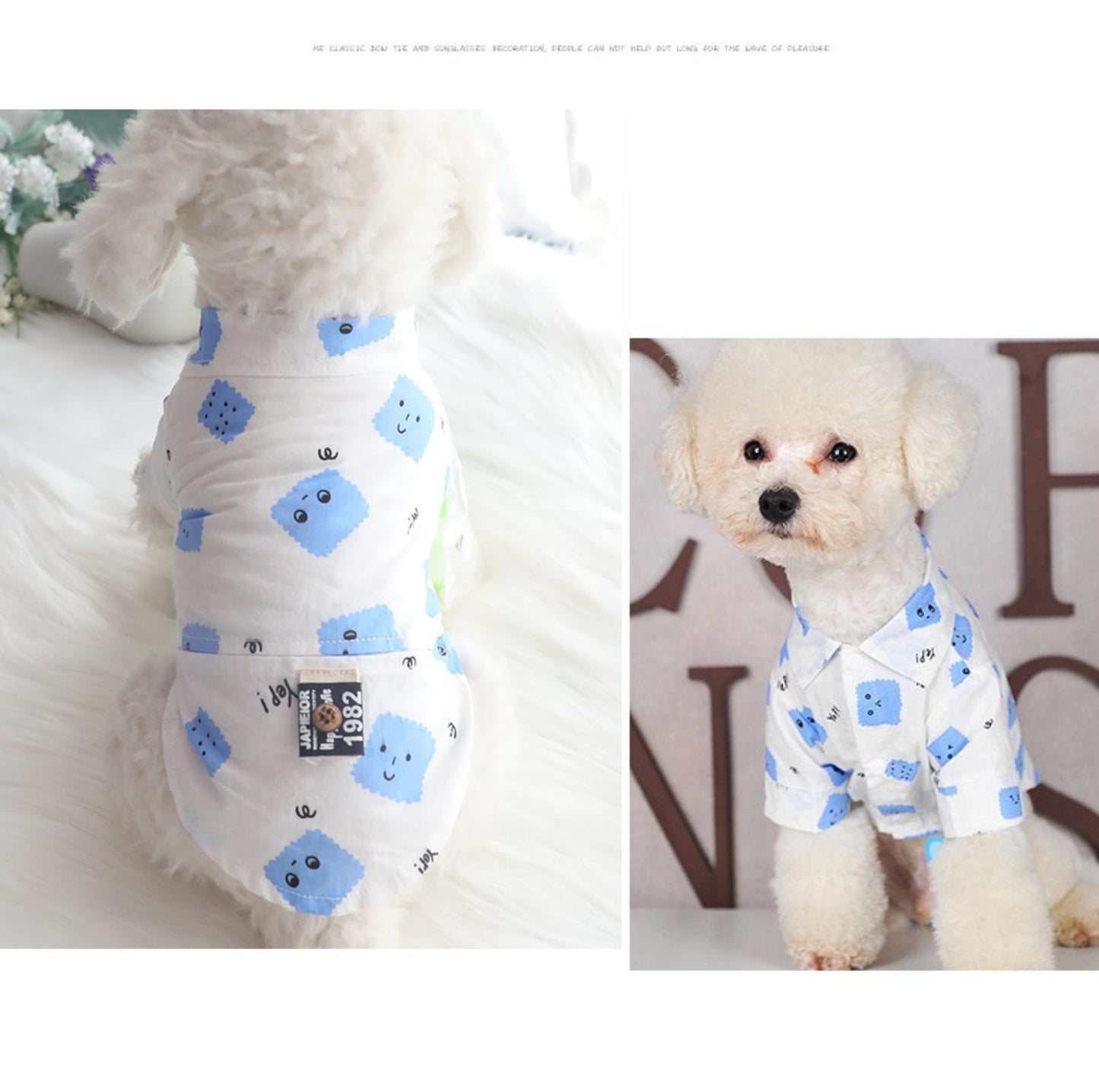 Pet Shirt with Biscuit Pattern - {{product.type}} - PawPawUp