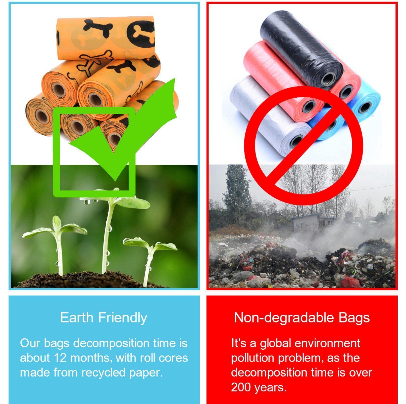 Pet Waste Bag (poop bag) 8 Rolls EPI Biodegradable - {{product.type}} - PawPawUp