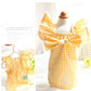 Pet Yellow Checkered Dress - {{product.type}} - PawPawUp