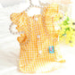 Pet Yellow Checkered Dress - {{product.type}} - PawPawUp