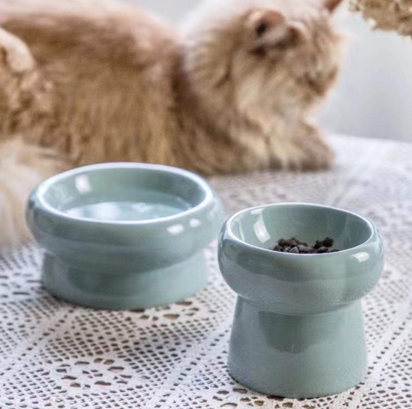 Petal Style Ceramic Cat Bowls and Small Dog Bowls - {{product.type}} - PawPawUp