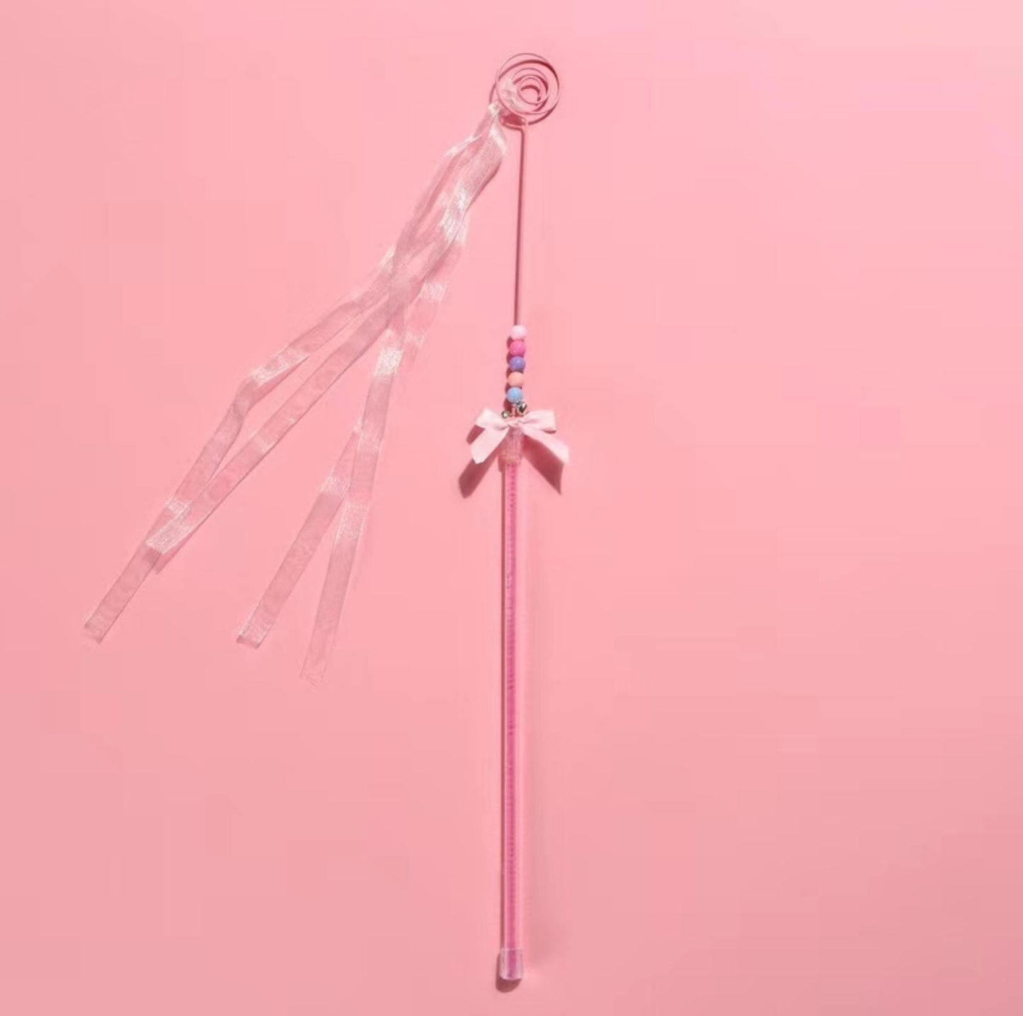 Pink Fairy Ribbon Cat Stick Cat Toys - {{product.type}} - PawPawUp