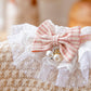 Plaid Bowtie Pet Bibs With Beautiful Lace Decors And Bell Pet Accessories - {{product.type}} - PawPawUp