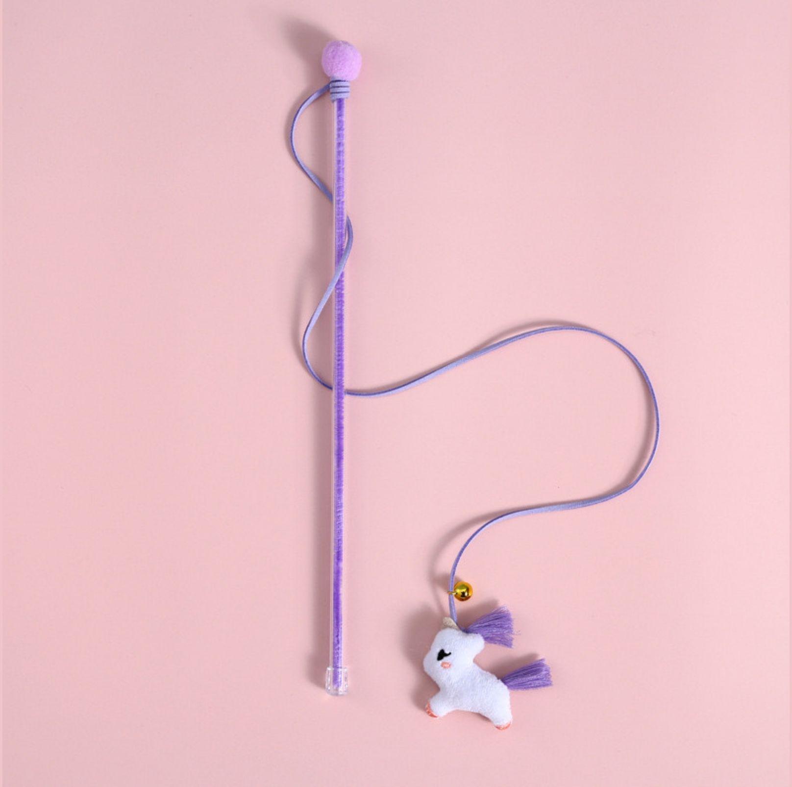 Plush Cat Stick Toys with Bell and Elastic Tassels - {{product.type}} - PawPawUp