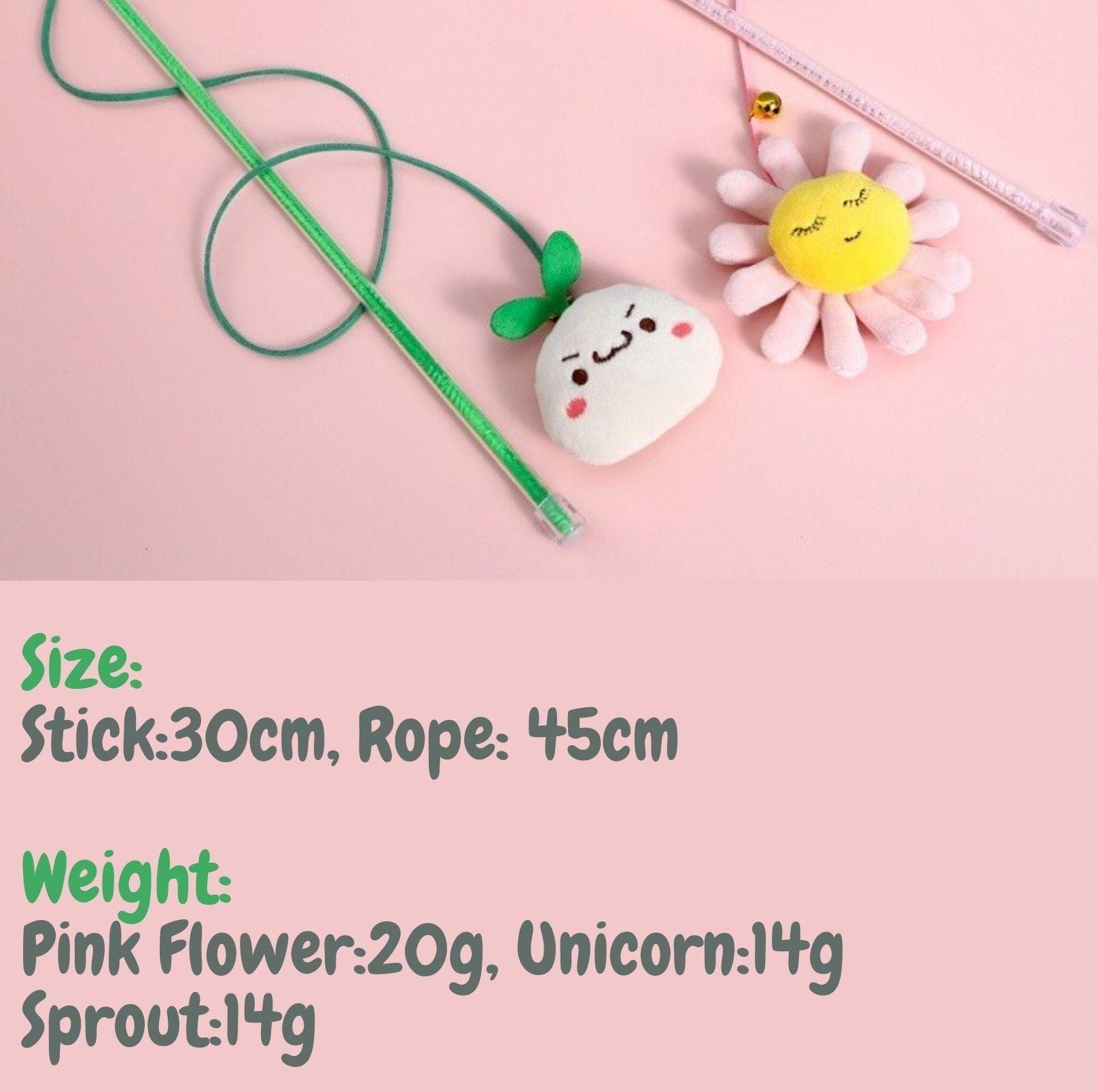 Plush Cat Stick Toys with Bell and Elastic Tassels - {{product.type}} - PawPawUp