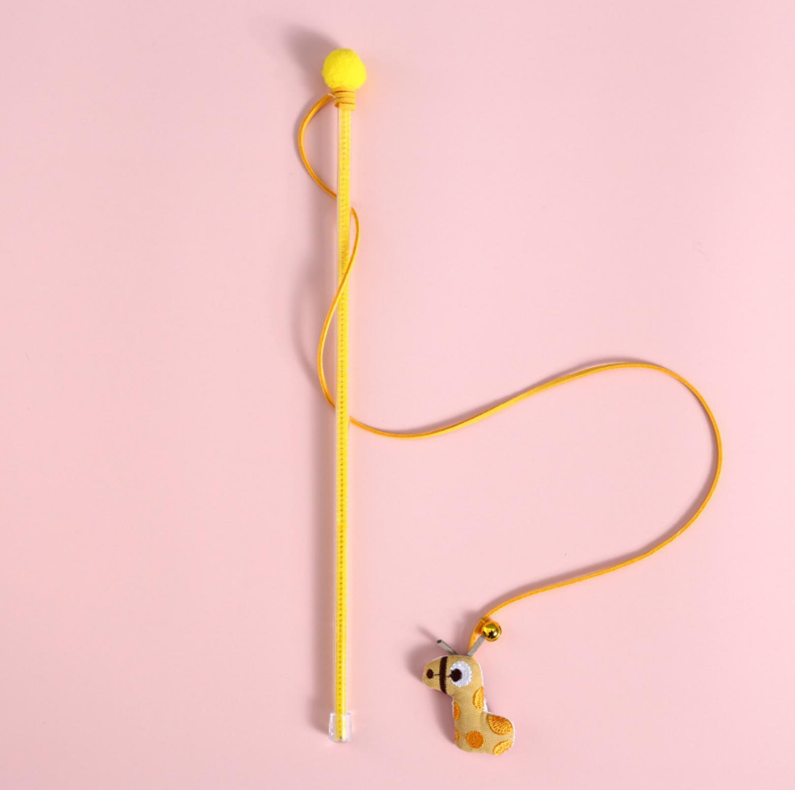 Plush Cat Stick Toys with Bell and Elastic Tassels - {{product.type}} - PawPawUp
