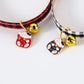 PU Plaid Fortune Cat Pendant Adjustable Pet Collar - {{product.type}} - PawPawUp