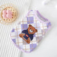 Purple Checkered Bear Print Summer Cat Vest Pet Apparel - {{product.type}} - PawPawUp