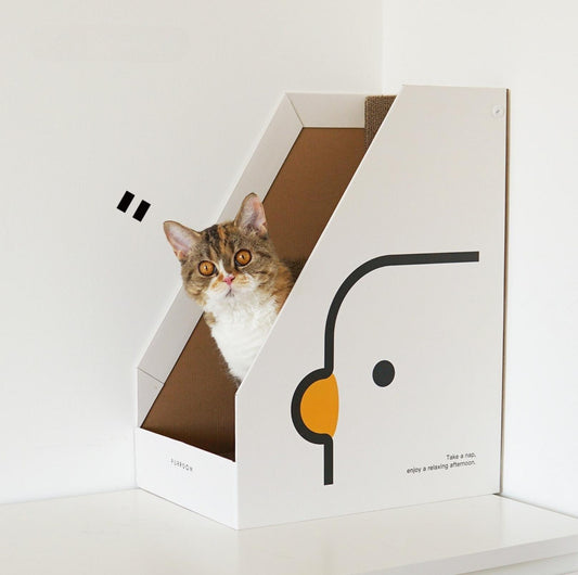 PURROOM Little Chick Series Vertical Cat Scratcher Box Cat Toy (Adjustable in height) - {{product.type}} - PawPawUp