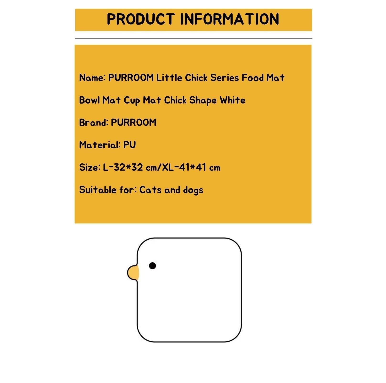 PURROOM Little Chicken Series: Food Mat Bowl Mat - {{product.type}} - PawPawUp