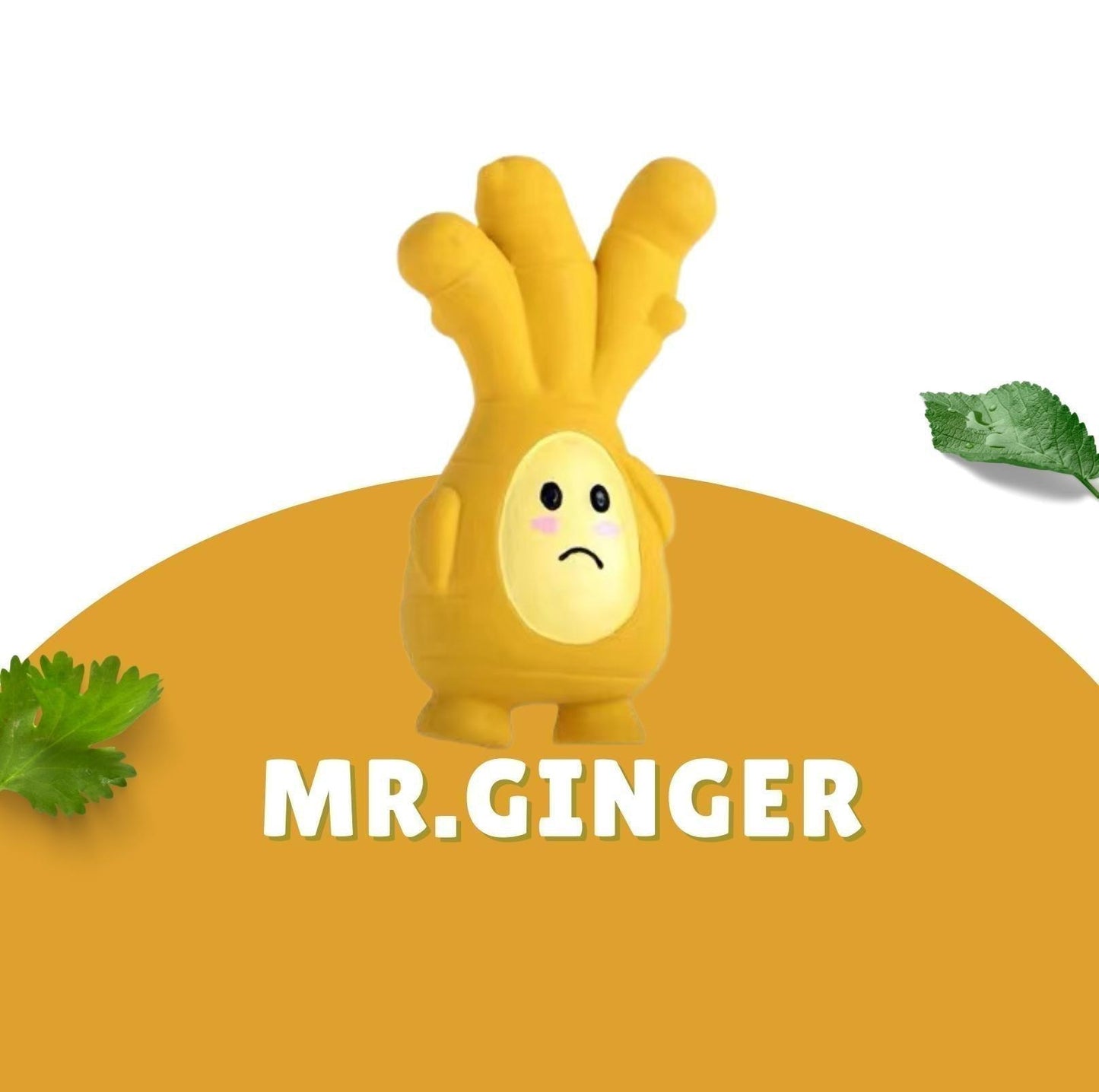 Q-Monster Dog Toy Chewing and Sounding - Mr. Spring Onion, Ginger and Garlic - {{product.type}} - PawPawUp