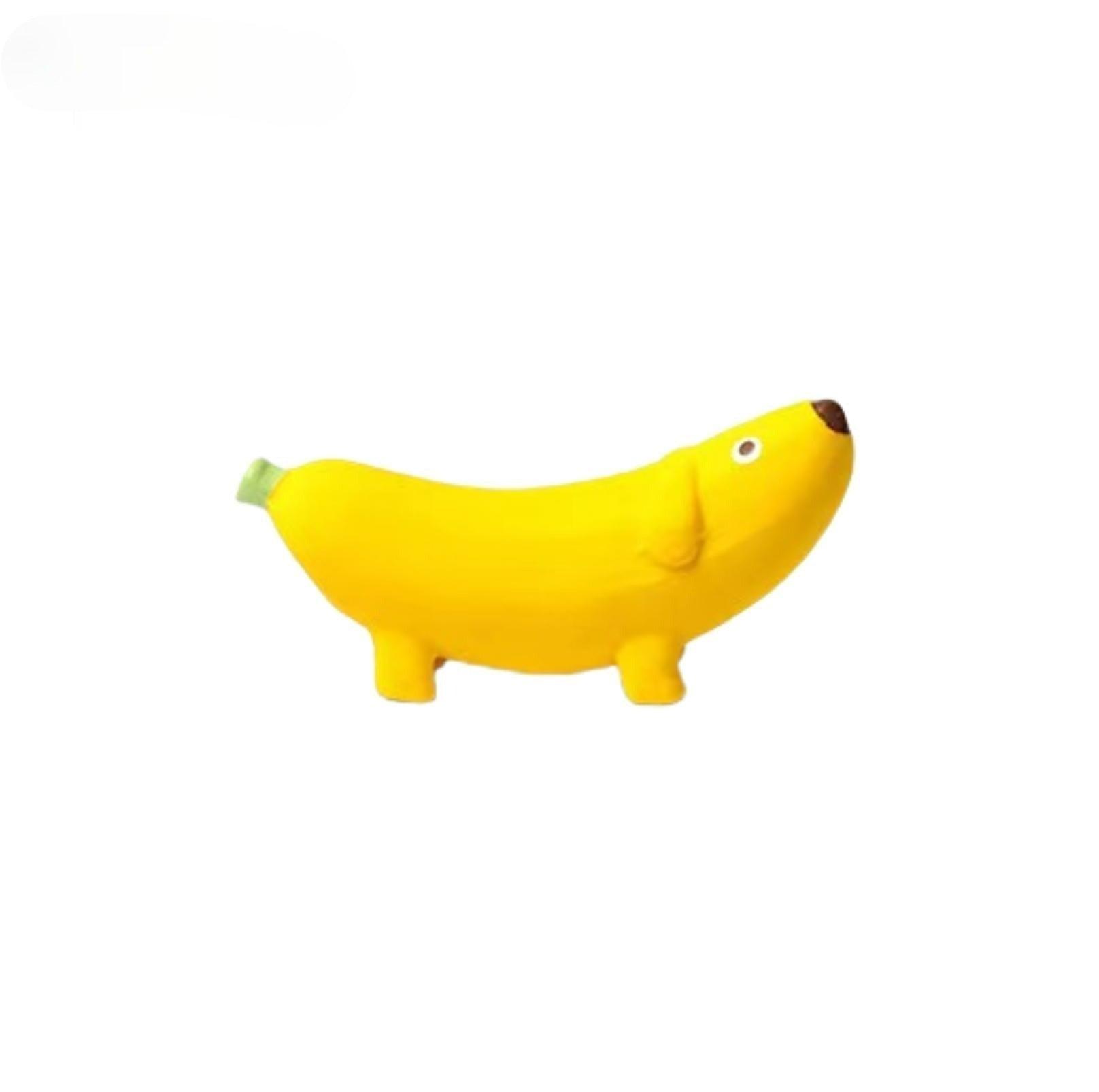 Squeaky banana hot sale dog toy