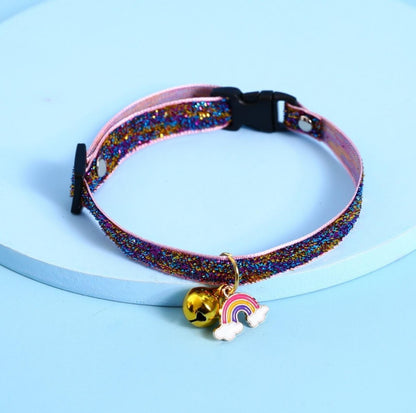 Rainbow Adjustable Pet Collar - {{product.type}} - PawPawUp