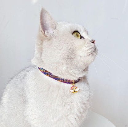 Rainbow Adjustable Pet Collar - {{product.type}} - PawPawUp