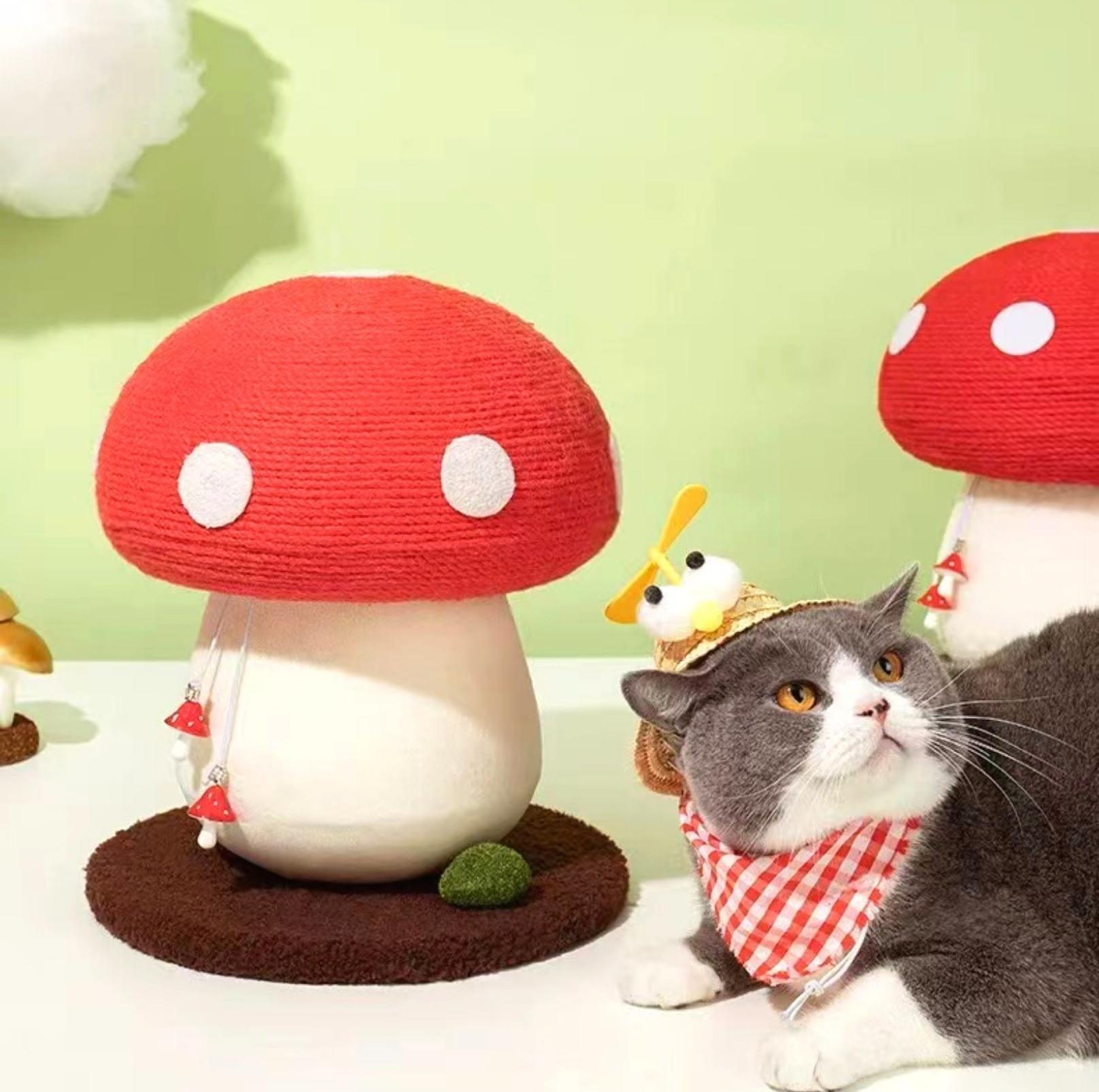 Red Mushroom Cat Scratching Post - {{product.type}} - PawPawUp