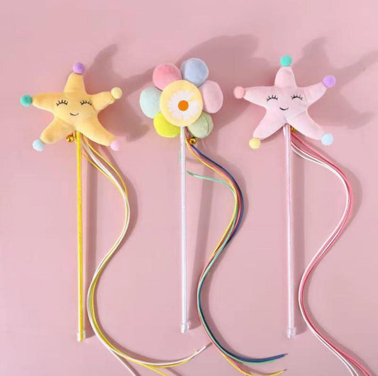 Starfish Sunflower Plush Cat Sticks Cat Toys - {{product.type}} - PawPawUp