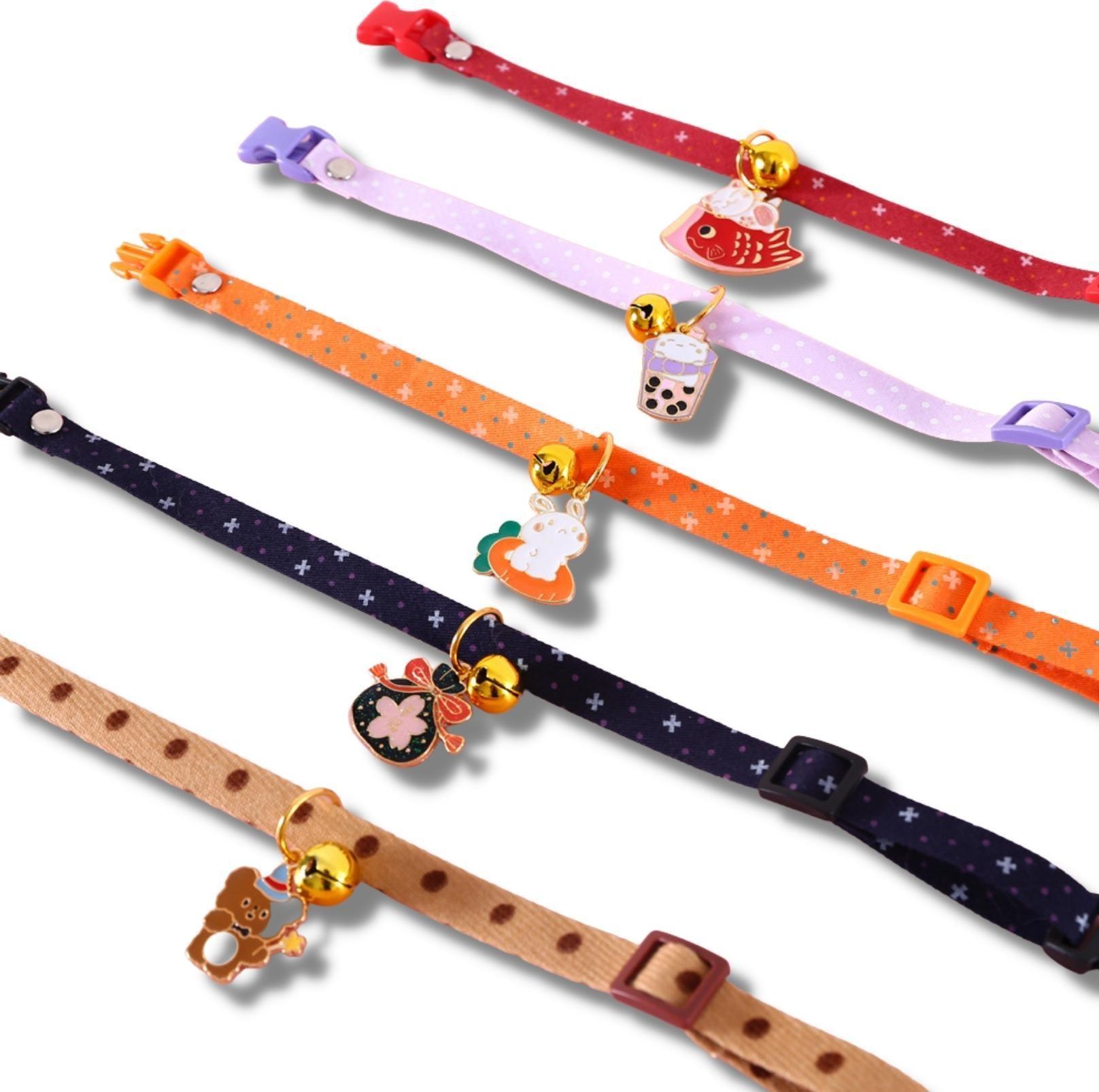 Stylish Cartoon Pendant Adjustable Pet Collar For Cats and Dogs - {{product.type}} - PawPawUp