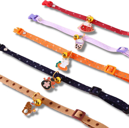 Stylish Cartoon Pendant Adjustable Pet Collar For Cats and Dogs - {{product.type}} - PawPawUp