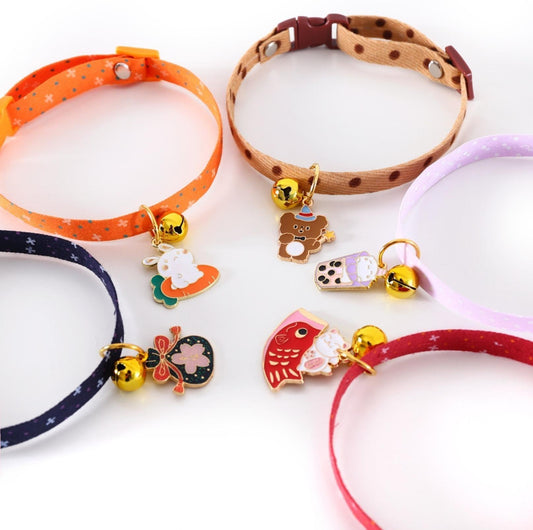 Stylish Cartoon Pendant Adjustable Pet Collar For Cats and Dogs - {{product.type}} - PawPawUp