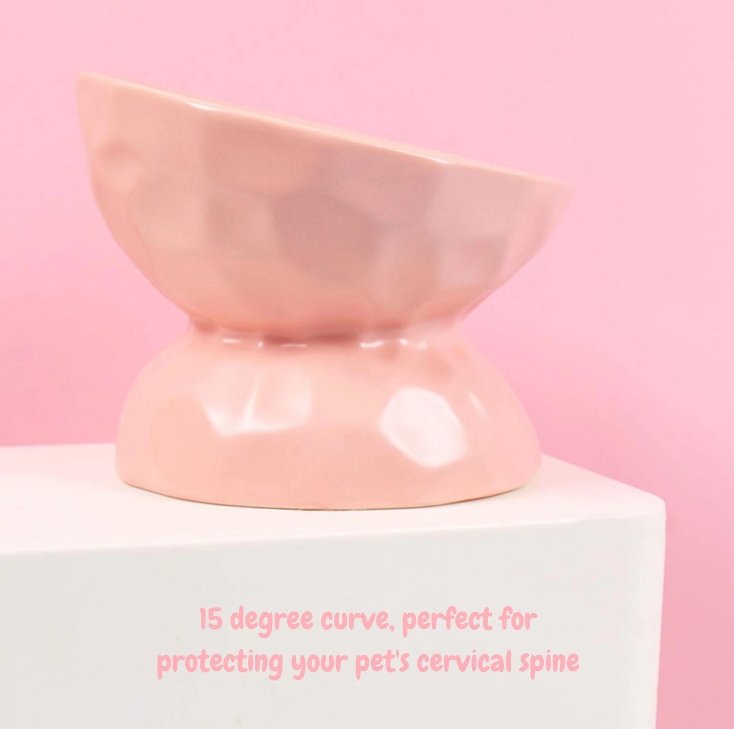 Tilting Ceramic Cat Bowls With Uneven Texture - {{product.type}} - PawPawUp