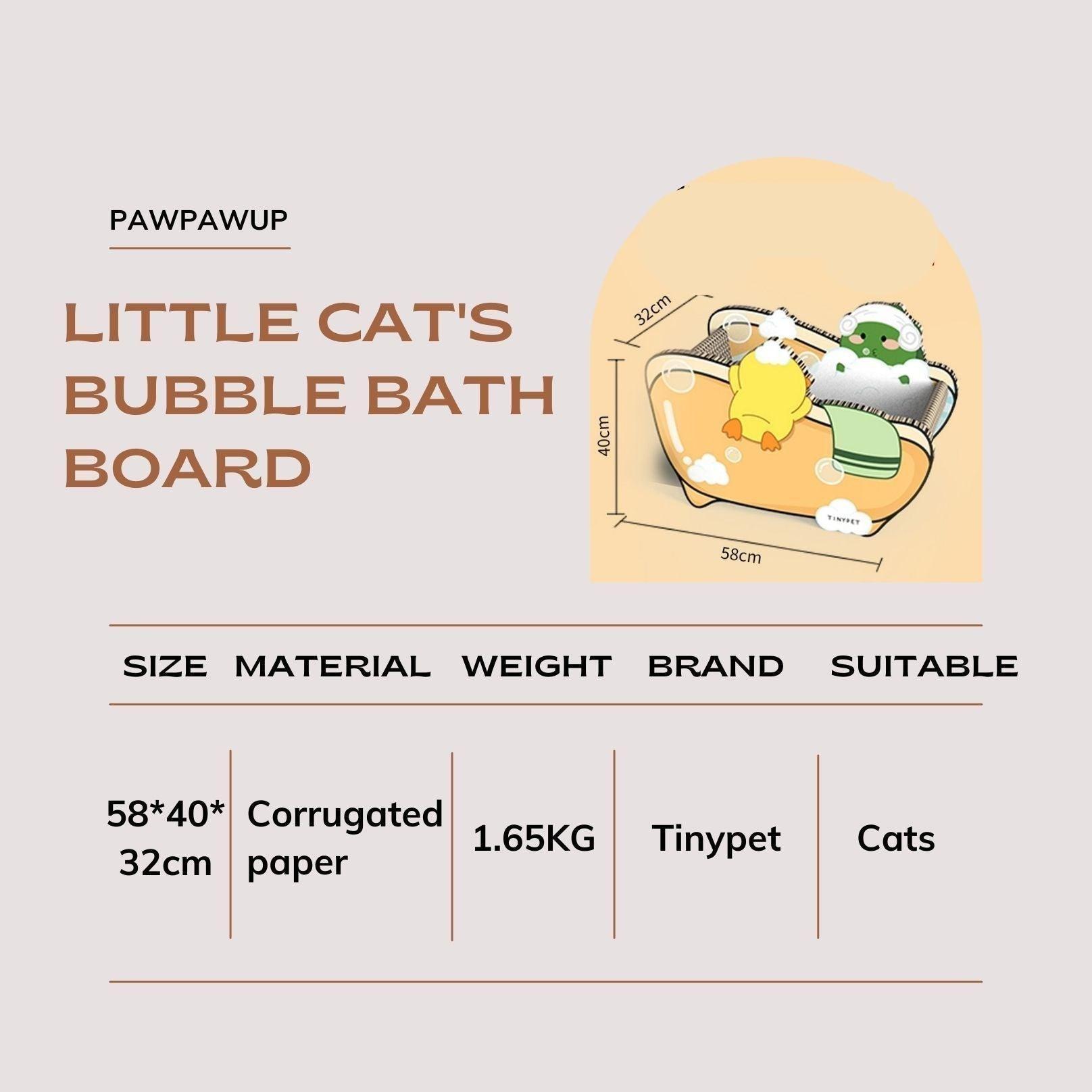 Tinypet Bubble Bath Corrugated Paper Scratching Board Cat Scratcher - {{product.type}} - PawPawUp