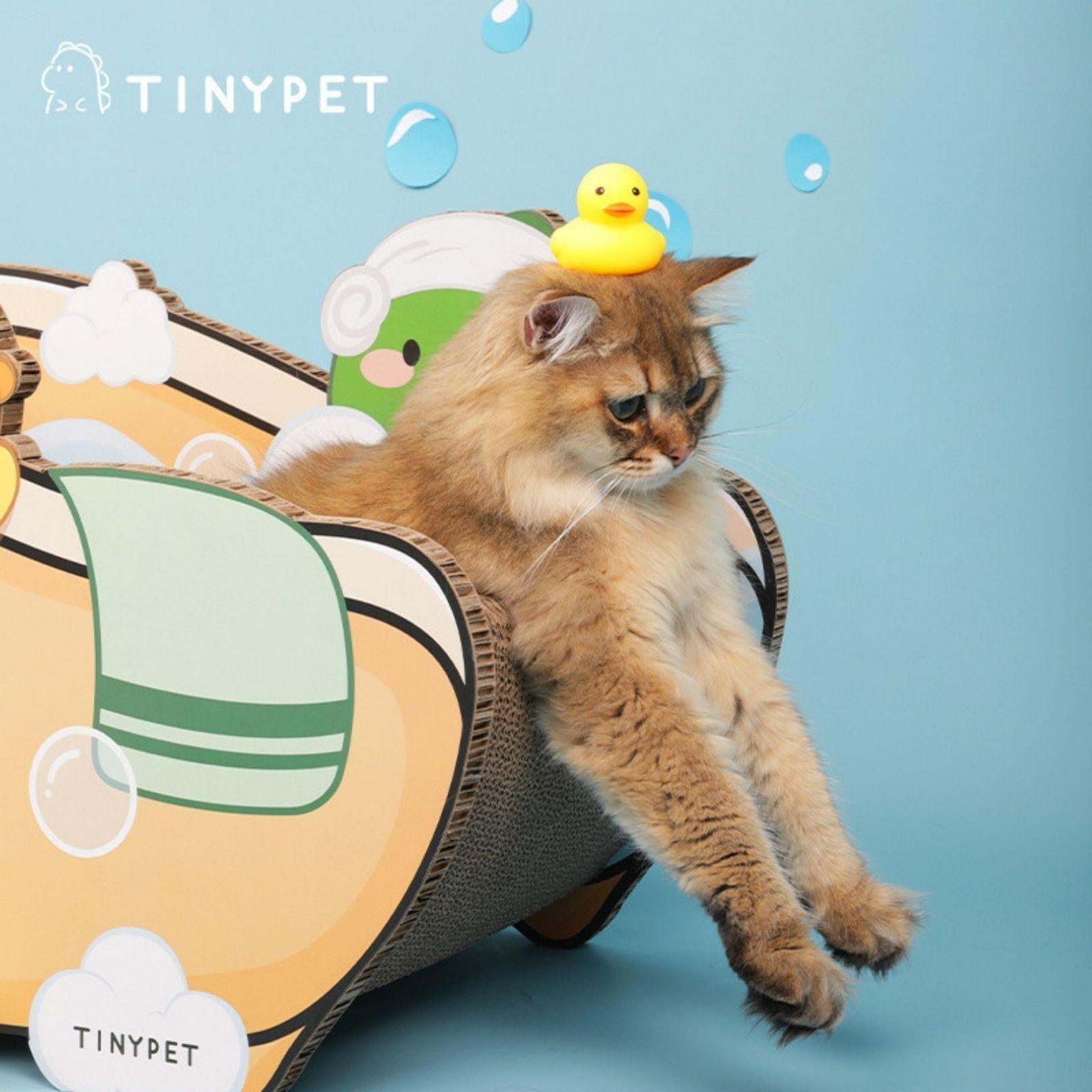Tinypet Bubble Bath Corrugated Paper Scratching Board Cat Scratcher - {{product.type}} - PawPawUp