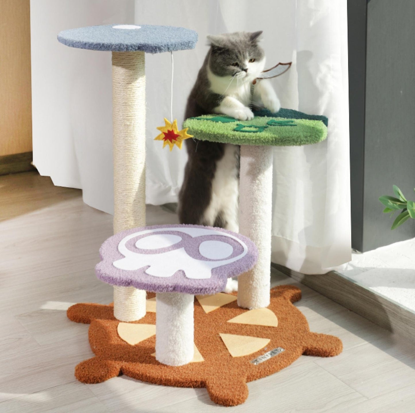 Tinypet "Captain A-Bing's Pirate Ship" Cat Tree Climbing Frame - {{product.type}} - PawPawUp