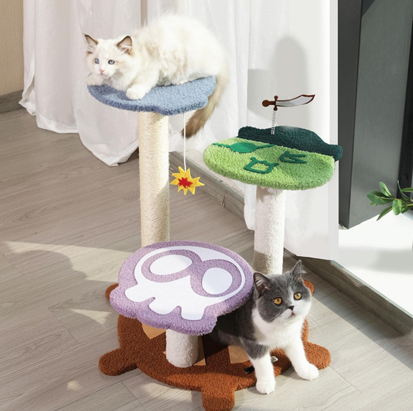 Tinypet "Captain A-Bing's Pirate Ship" Cat Tree Climbing Frame - {{product.type}} - PawPawUp