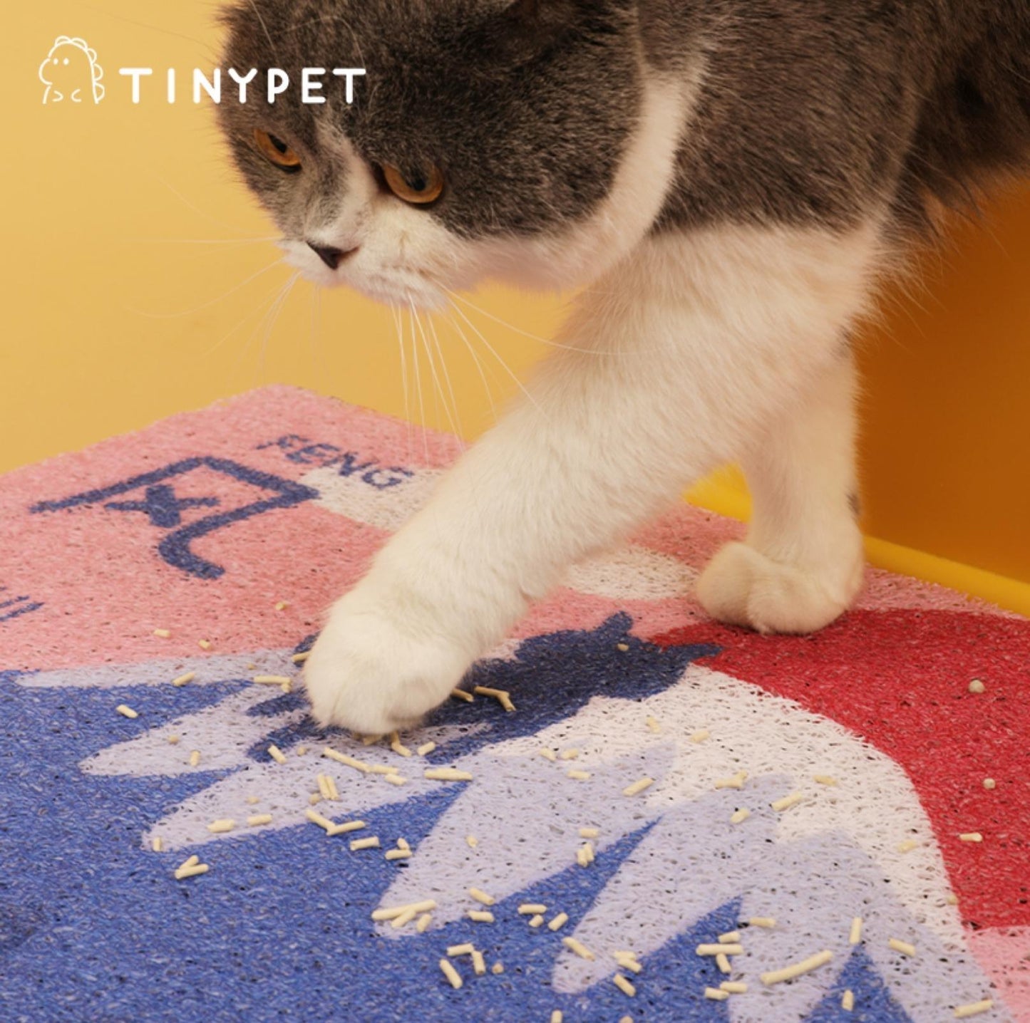 Tinypet Large Non-Slip and Hard-Wearing Cat Litter Mat Multiple Uses - {{product.type}} - PawPawUp