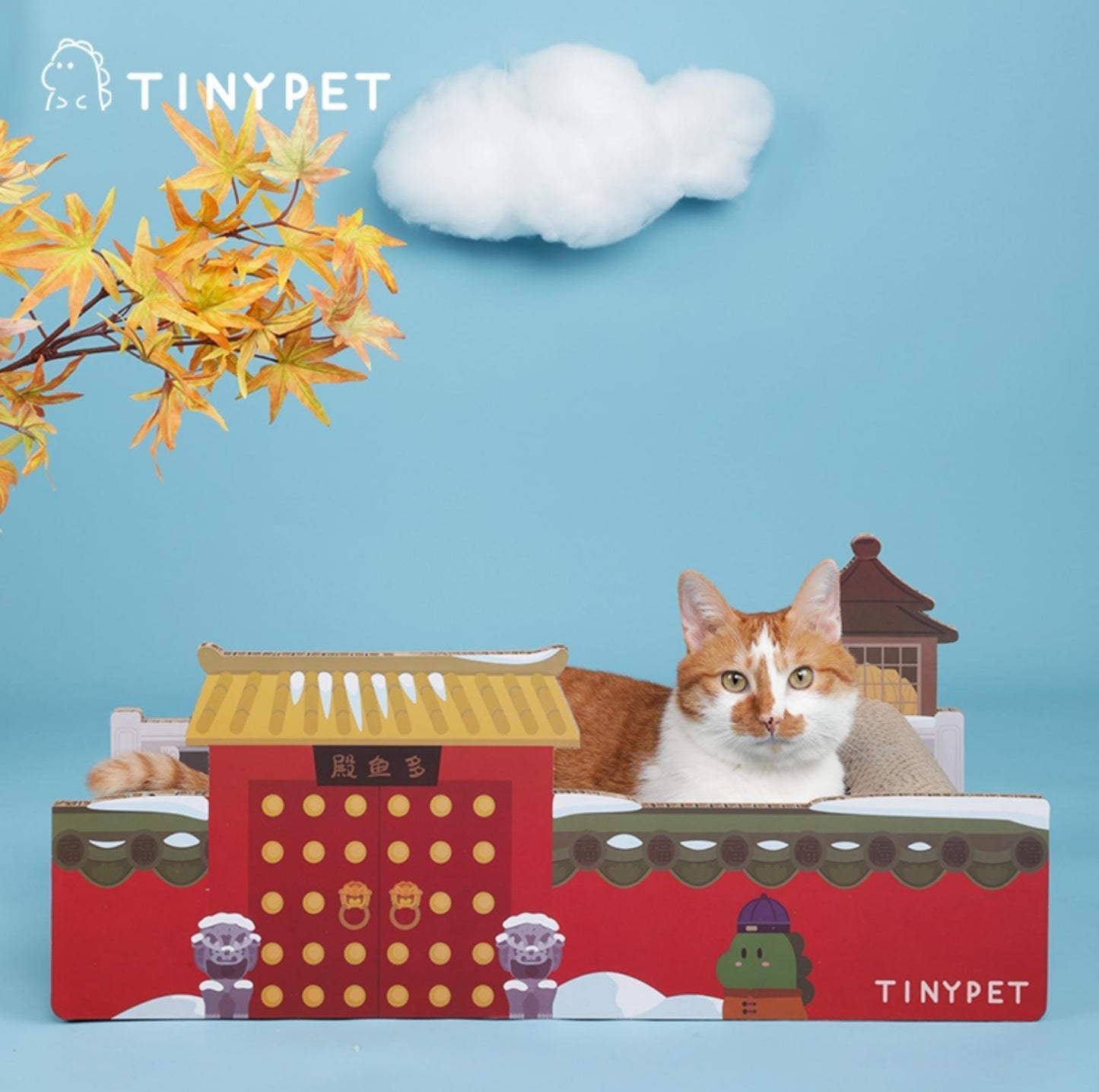 Tinypet "Palace of Many Fishes" Corrugated Paper Sofa Bed Cat Scratcher - {{product.type}} - PawPawUp